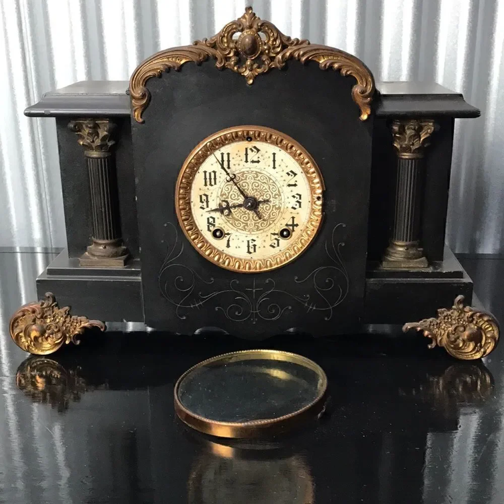 ANTIQUE MANTEL CLOCK-WM L GILBERT-MAJESTIC CLOCK-WINSTED,CONN.-PAT.1881